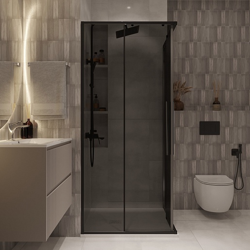 Niagara Душевой уголок Nova 90x90 NG-2823-34BLACK – фотография-4